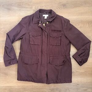 H&M Deep Burgundy Utility Jacket